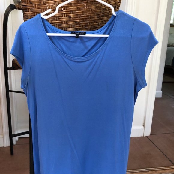 Eileen Fisher Stunning blue silk jersey top - Picture 1 of 1